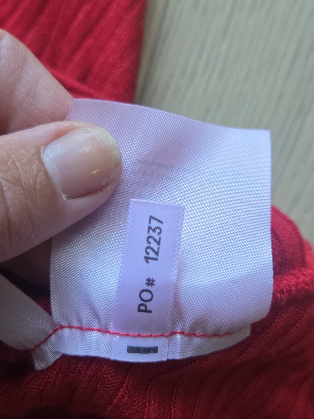 Reformation RED Ribbed Wrap V-Neck - Picture 5 of 5